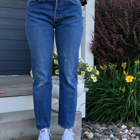 Vintage 501 Levi’s red tab button fly high rise straight leg made in USA - Picture 5 of 15